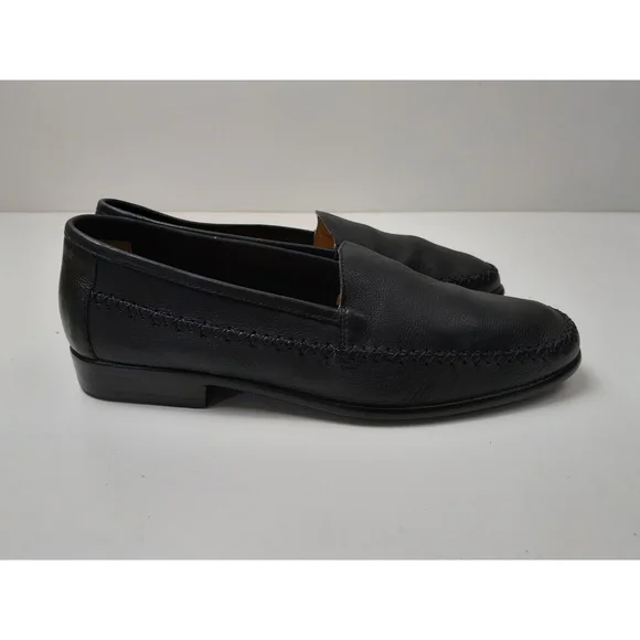 Giorgio Brutini Le Glove 671311 Size 8M Leather Slip On Men's Black Loafers - Picture 2 of 8